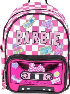 Mattel Barbie Pink And White Cassette Tape Mini Backpack
